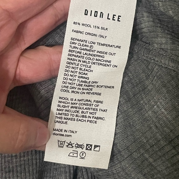 NEW DION LEE SEAMLESS LOOP TANK DRESS Medium Grey Ribbed Knit {$390} Medium - Picture 12 of 12